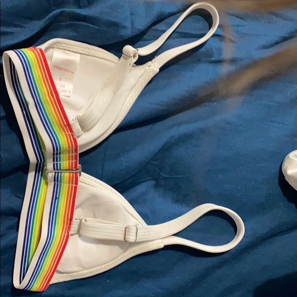 White bikini with Rainbow strips - Picture 5 of 5
